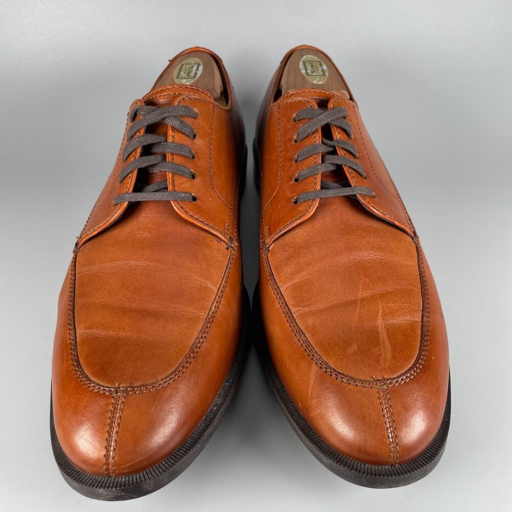 Cole Haan Grand OS Lenox Hill Men's 8.5 M Brown Split Toe Oxford Dress Shoes EUC - Picture 2 of 9